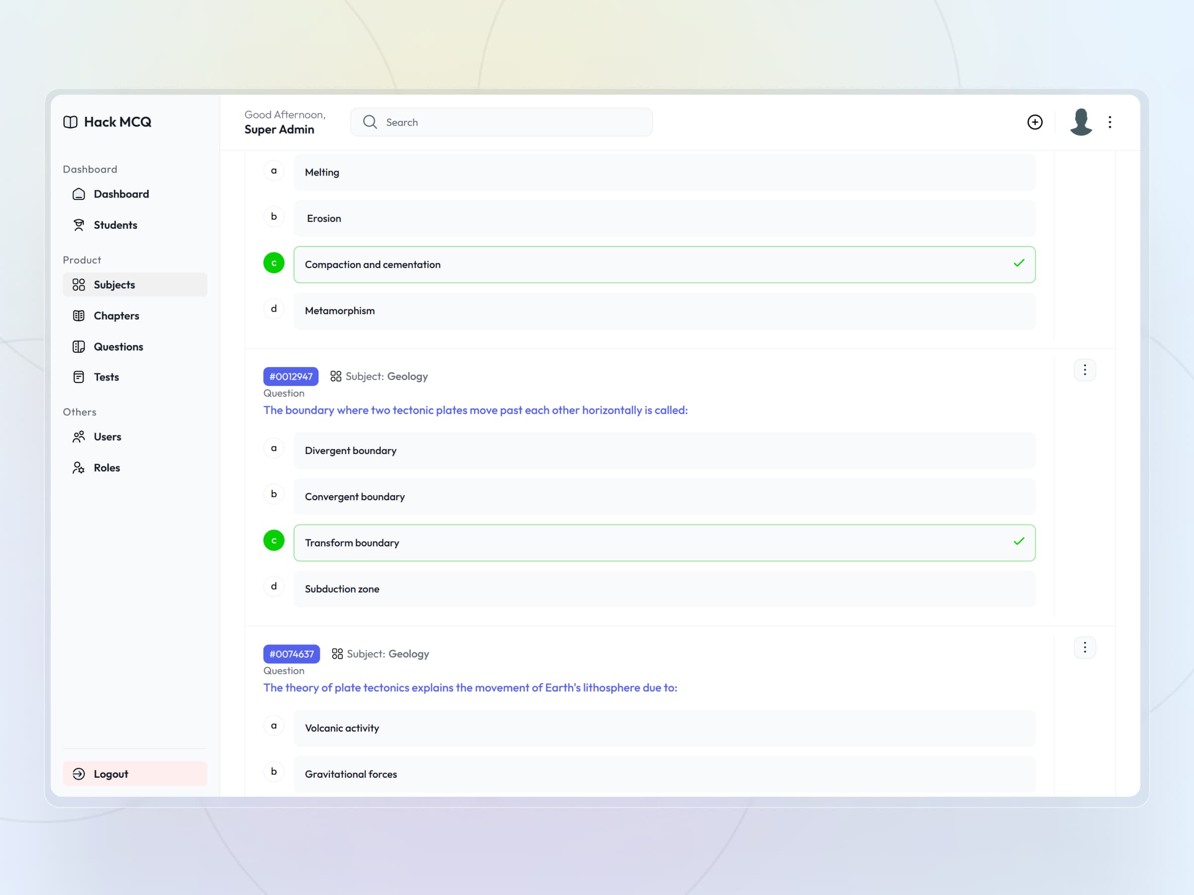 HackMCQ Adaptive Exam Practice Platform