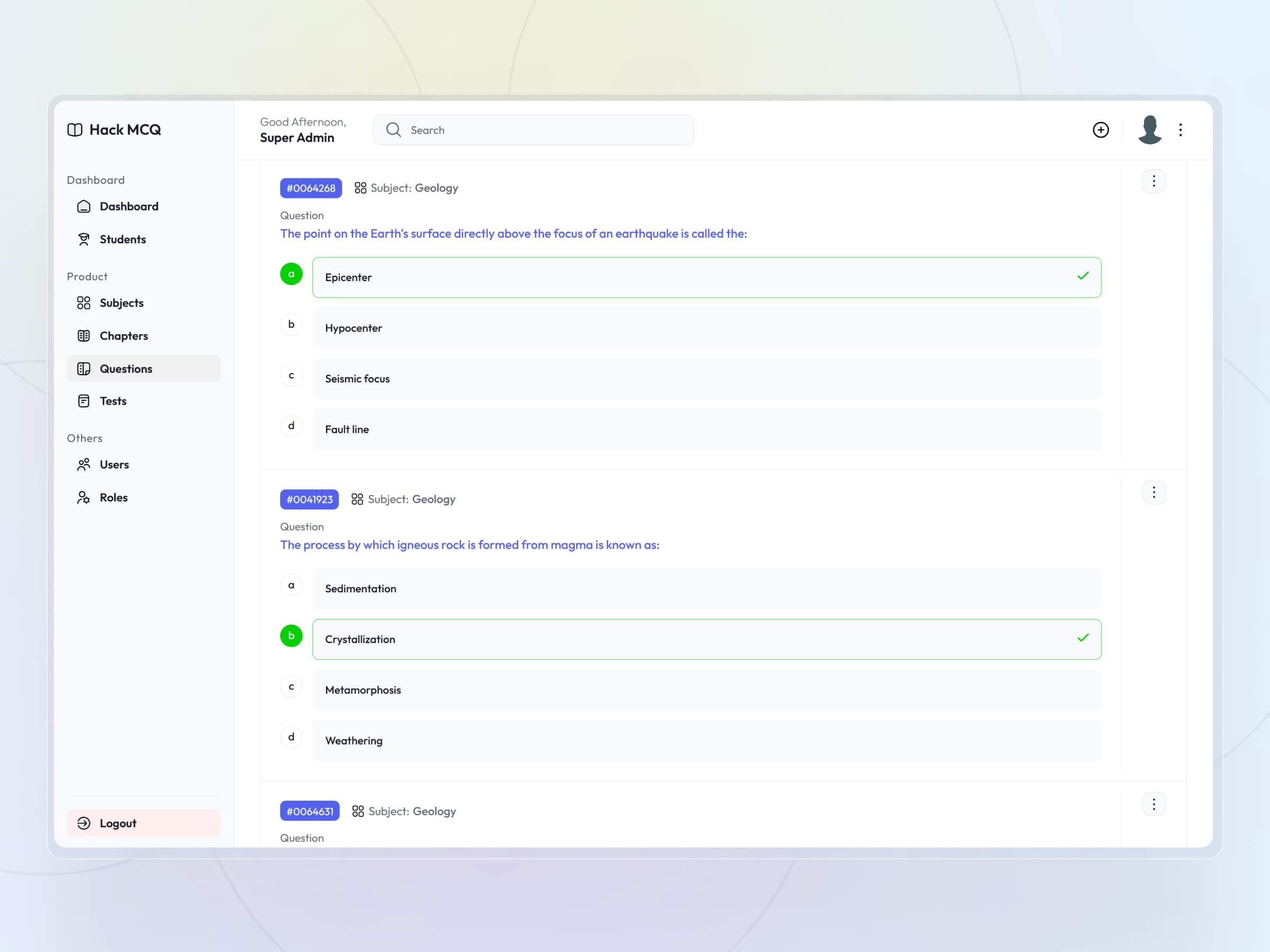 HackMCQ Adaptive Exam Practice Platform