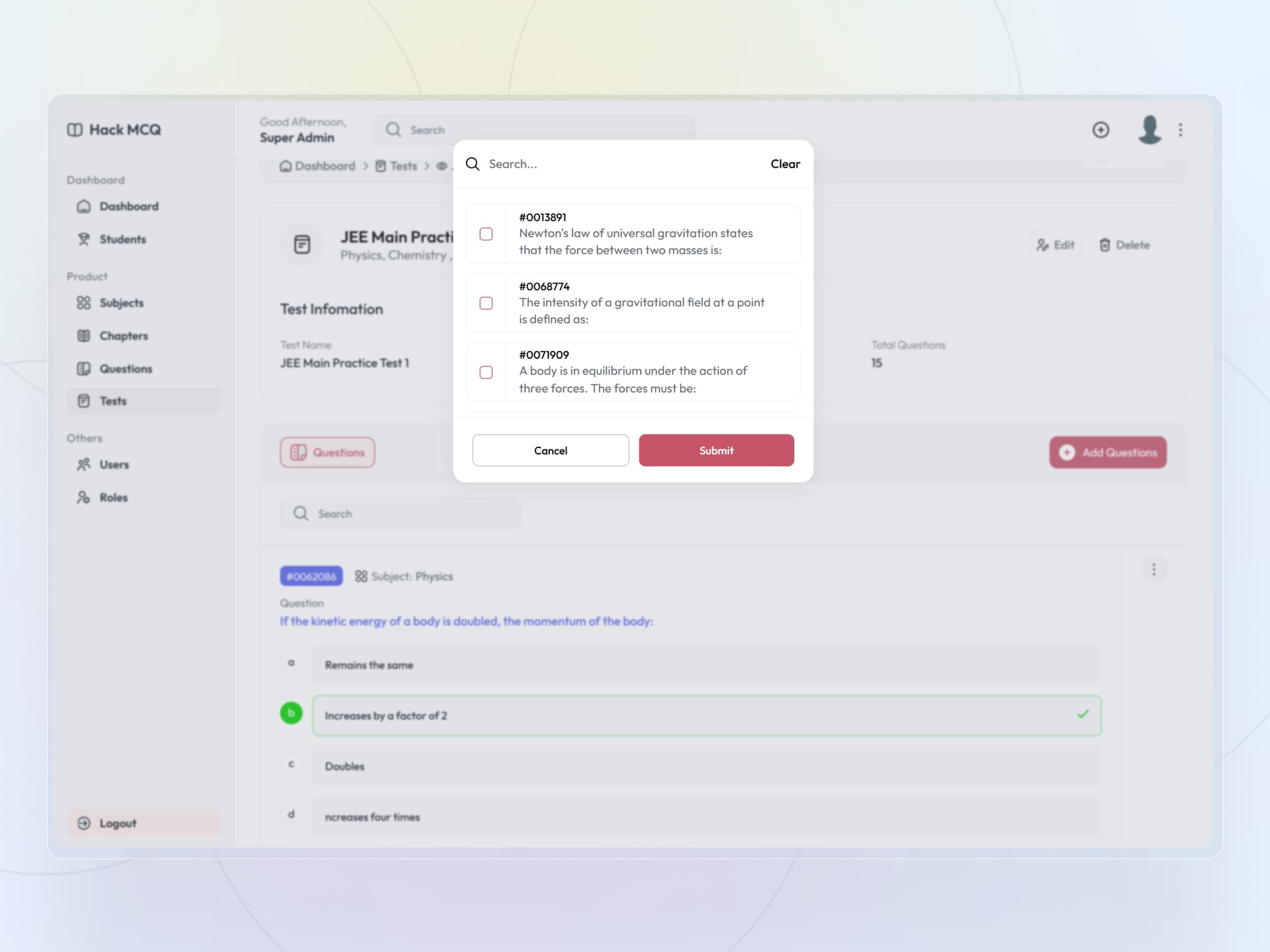 HackMCQ Adaptive Exam Practice Platform