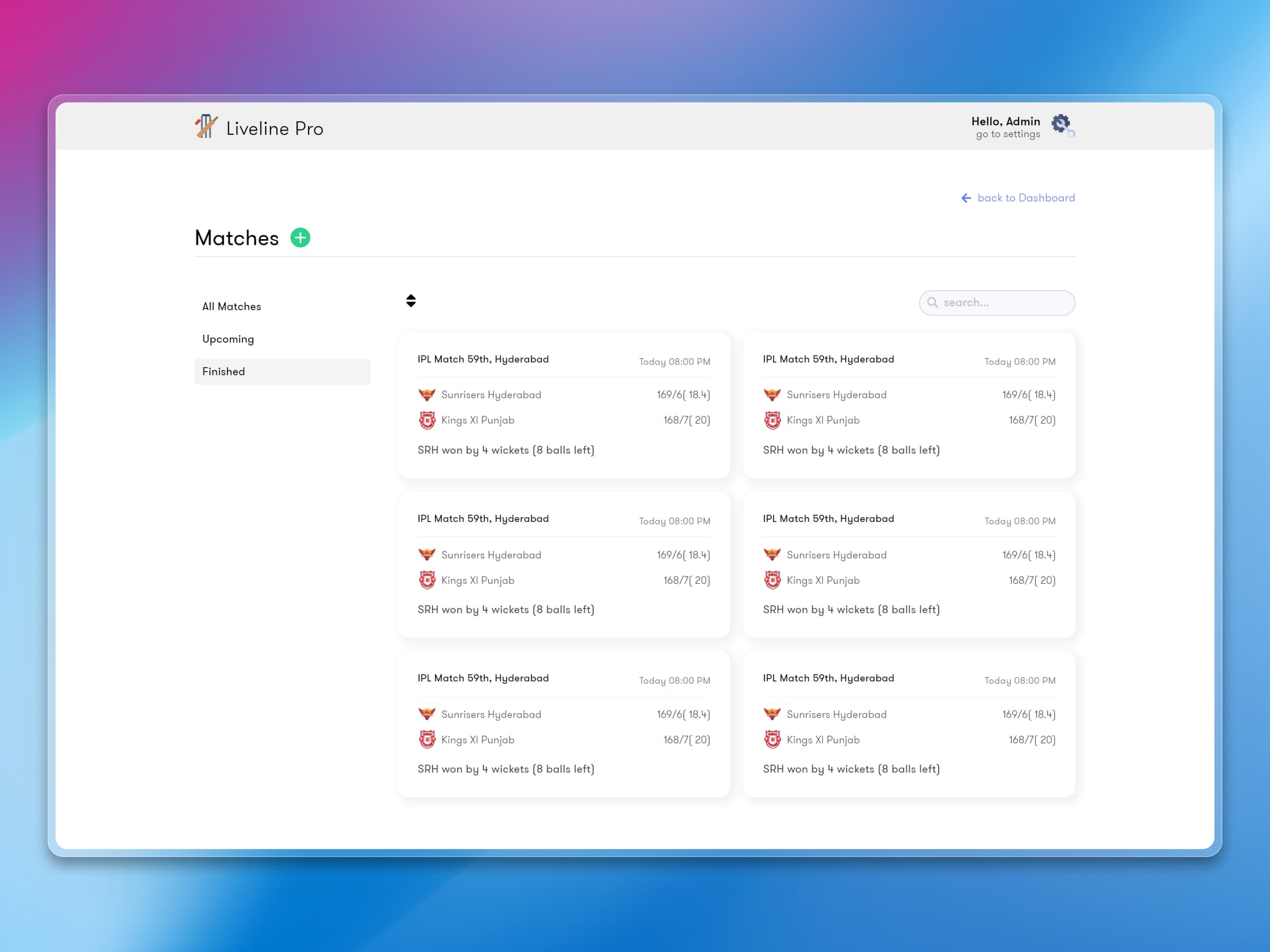 Live Line Dashboard | Craftnotion