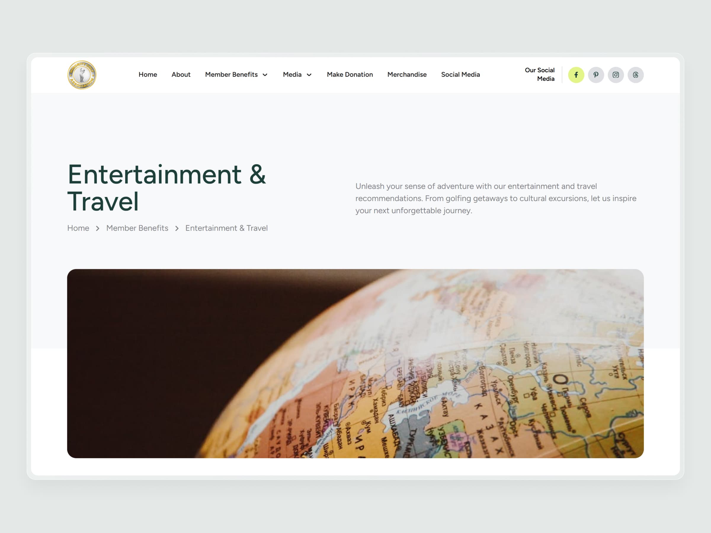 Minority Golf Association Website | Craftnotion