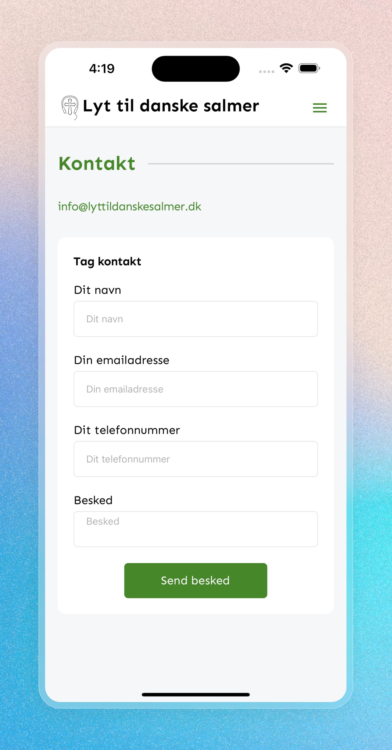 Lyt til Danske Salmer Mobile Apps | Craftnotion