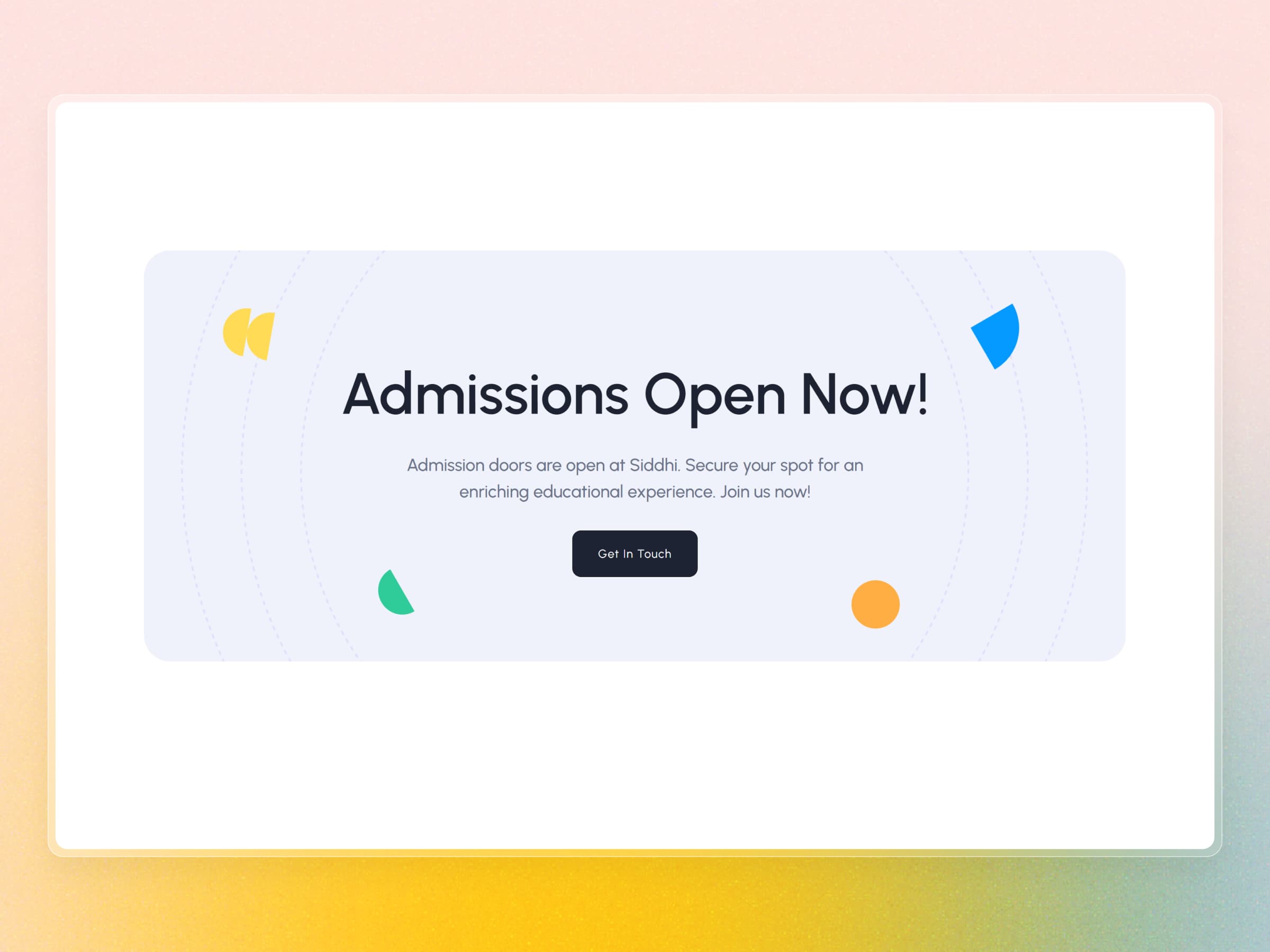 Siddhi Early Learning Center Website | Craftnotion