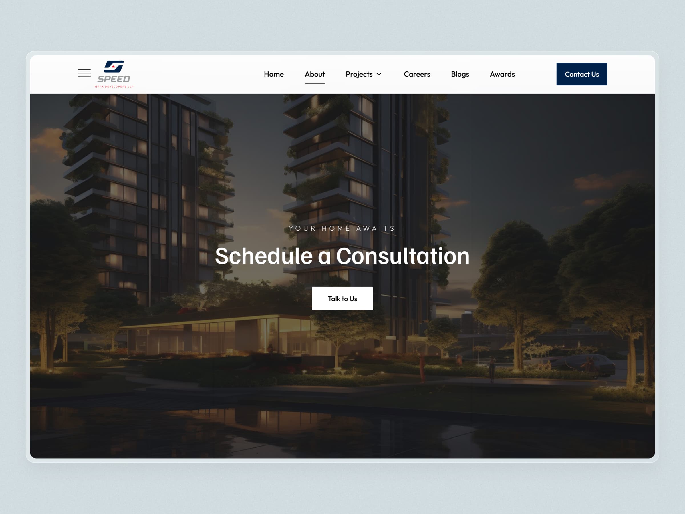 Speed Infra Real Estate Website | Craftnotion
