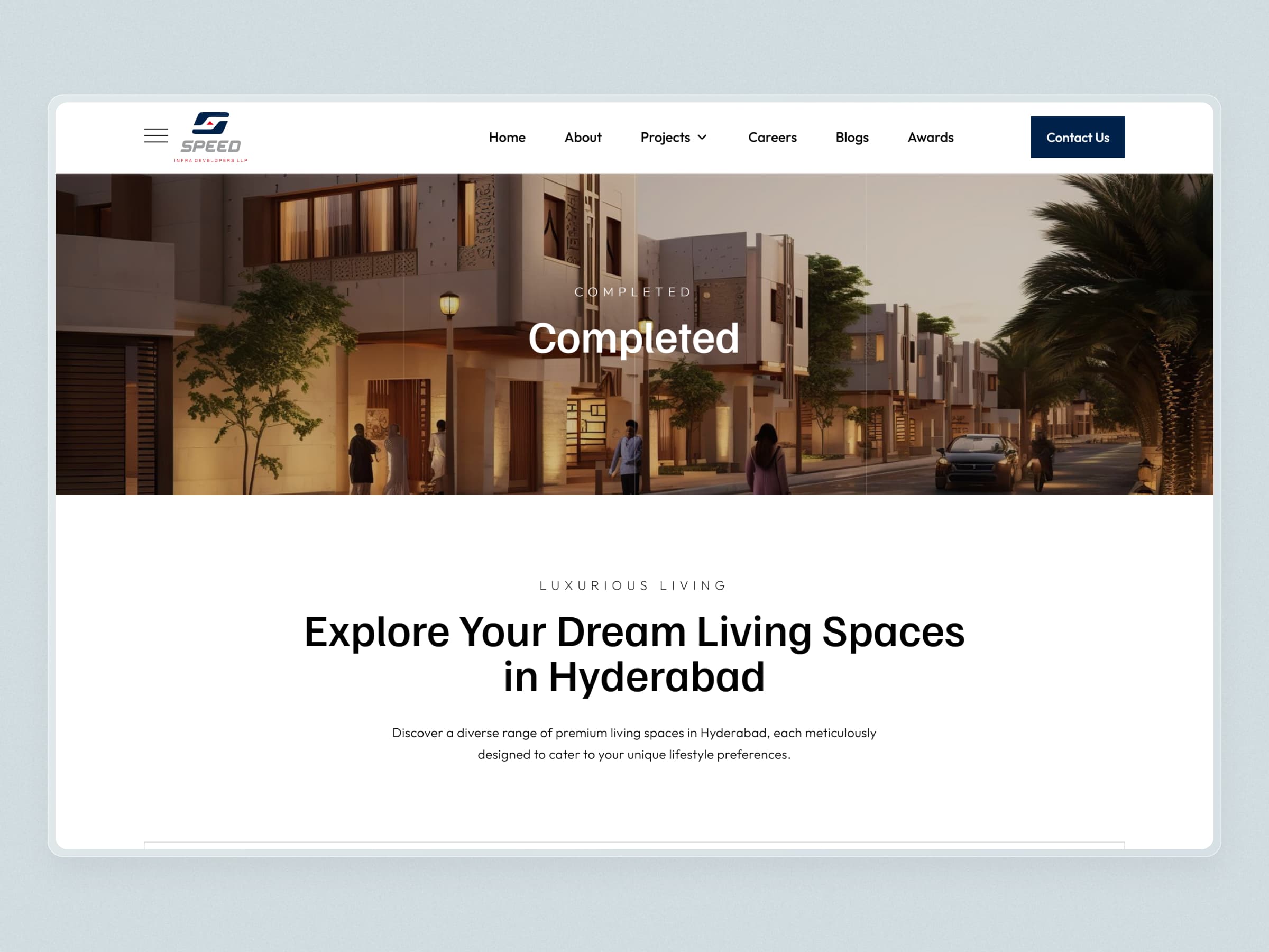 Speed Infra Real Estate Website | Craftnotion