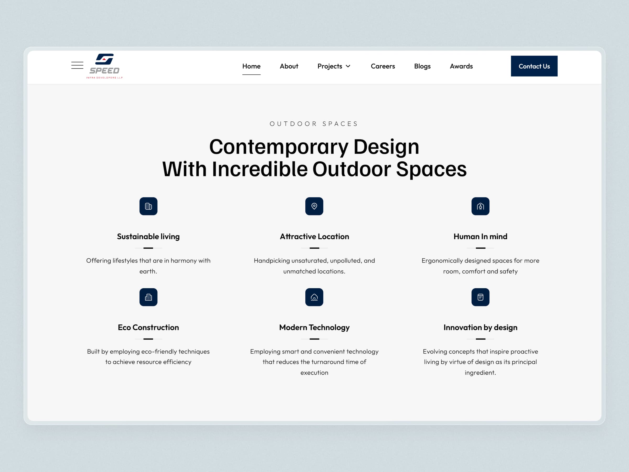 Speed Infra Real Estate Website | Craftnotion